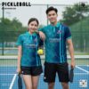 Áo thể thao Pickleball xanh đậm phối xanh ngọc bích - Thiết kế trẻ trung, năng động