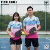 Áo Pickleball Xanh Dương Hồng Gradient Năng Động - ENZOSPORT
