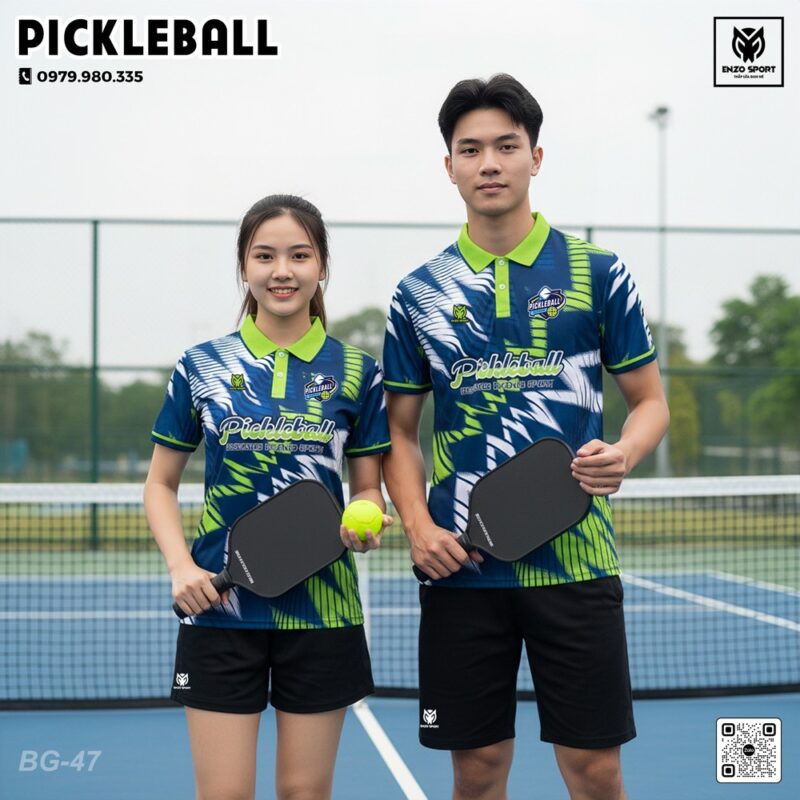 Áo Thể Thao Pickleball Xanh Dương Xanh Lá - Năng Động Thời Trang 2026