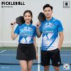 Áo Pickleball Enzo Sport Xanh Dương Trắng – Năng Động, Đa Dụng