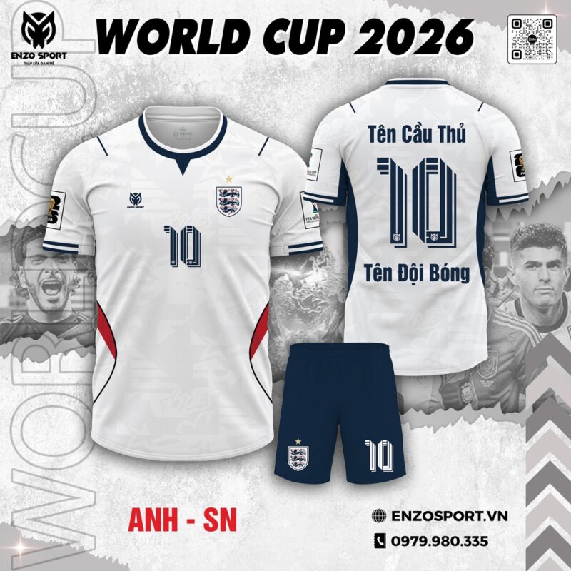 Áo Bóng Đá Đội Tuyển Anh World Cup 2026 SN