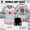 Áo Đấu Tuyển Bỉ World Cup 2026 Phiên Bản Hồng Xanh