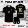 Áo Bóng Đá Bồ Đào Nha World Cup 2026 Phiên Bản Thứ Ba – Đen Vàng Ánh Kim