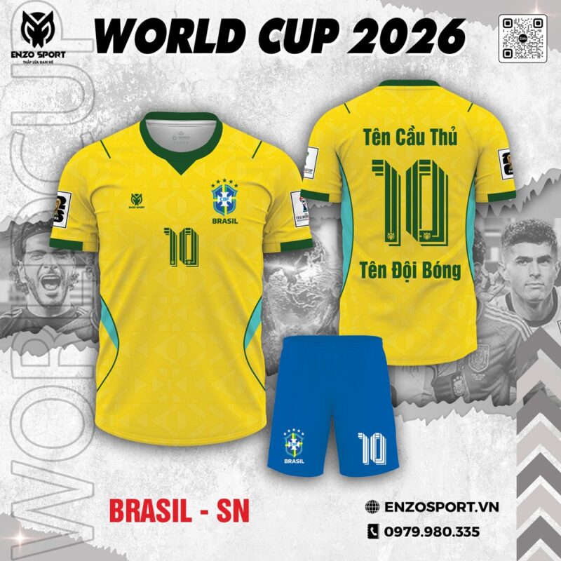Brazil World Cup 2026 Sân Nhà – Bộ Đồ Thể Thao Vàng Nổi Bật Cho Fan Đam Mê Bóng Đá