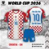 Áo Đấu Tuyển Croatia World Cup 2026 Sân Nhà - Trắng Đỏ Caro Đặc Trưng