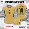 Áo đấu Ghana World Cup 2026 – Vàng rực rỡ, tự hào dân tộc
