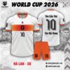 Áo Đội Tuyển Hà Lan World Cup 2026 Trắng Cam - Thiết Kế Năng Động, Chất Liệu Thoáng Khí