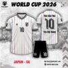 Bộ Quần Áo Bóng Đá Japan World Cup 2026 Màu Trắng Đa Sắc