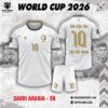 Áo Saudi Arabia World Cup 2026 - Trắng Vàng Sang Trọng