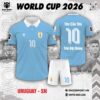 Áo Đội Tuyển Uruguay World Cup 2026 - Xanh Nhạt Trắng | ENZO Sport
