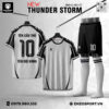Áo Bóng Đá Không Logo ENO 17 Trắng Đen – Thunder Storm Tinh Tế, Mạnh Mẽ