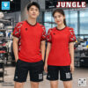 Bộ Quần Áo Bóng Đá Thiết Kế Jungle Đỏ Rực