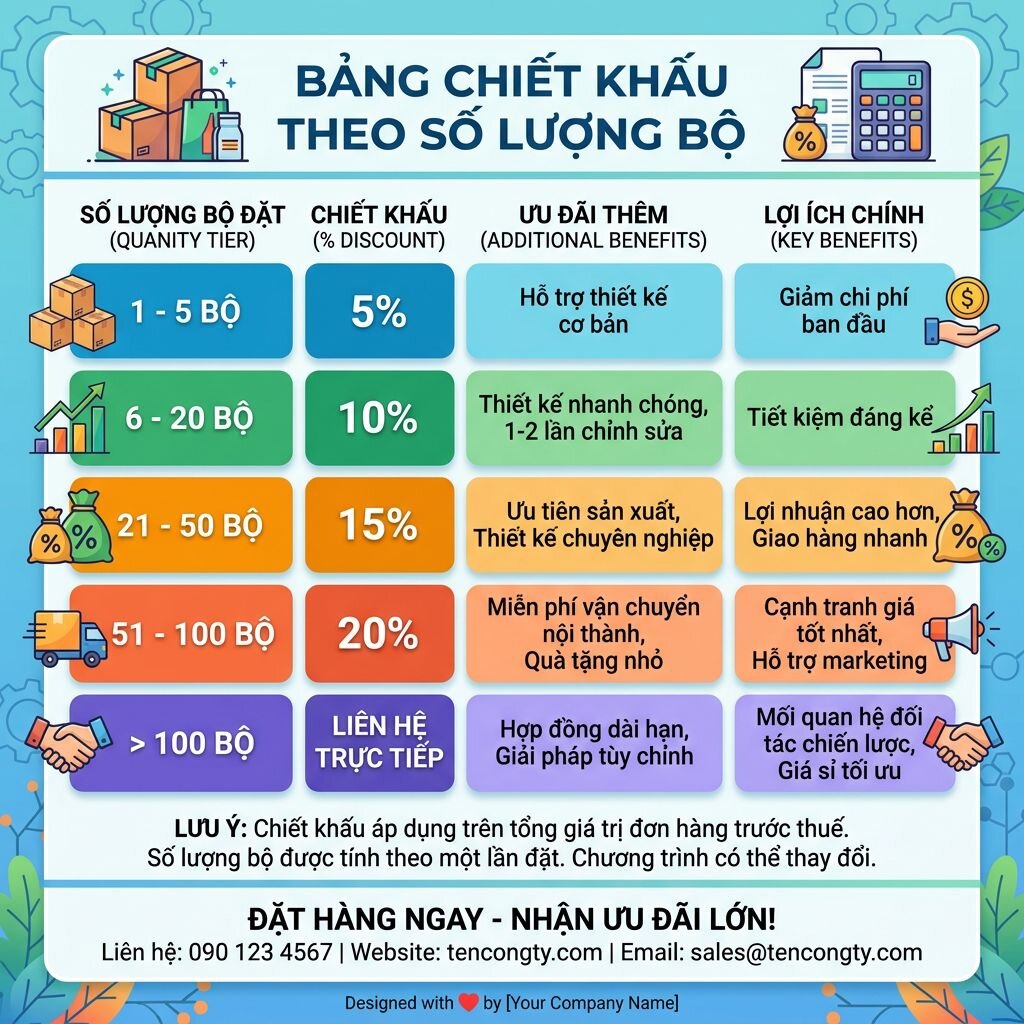 Chính Sách Chiết Khấu Khi Đặt Đồ Cho Đội Nhóm, Công Ty, Trường Học