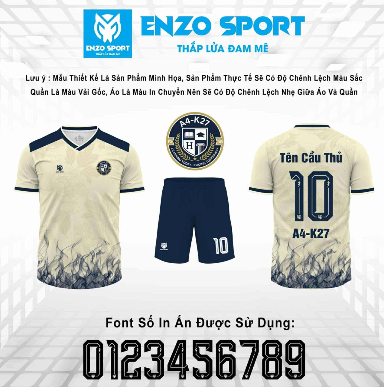 Mẫu áo lớp thiết kế theo yêu cầu A4-K27 tại Enzo Sport