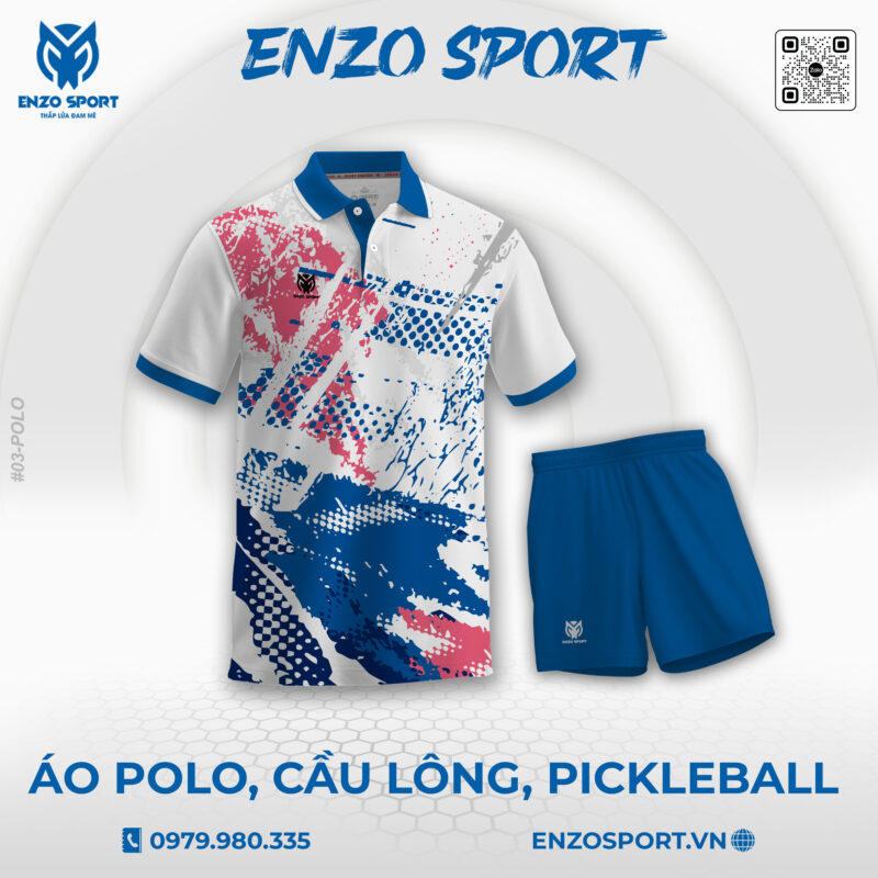 Áo Polo Thiết Kế ENO-POLO-03 Theo Yêu Cầu Cho Đội Nhóm