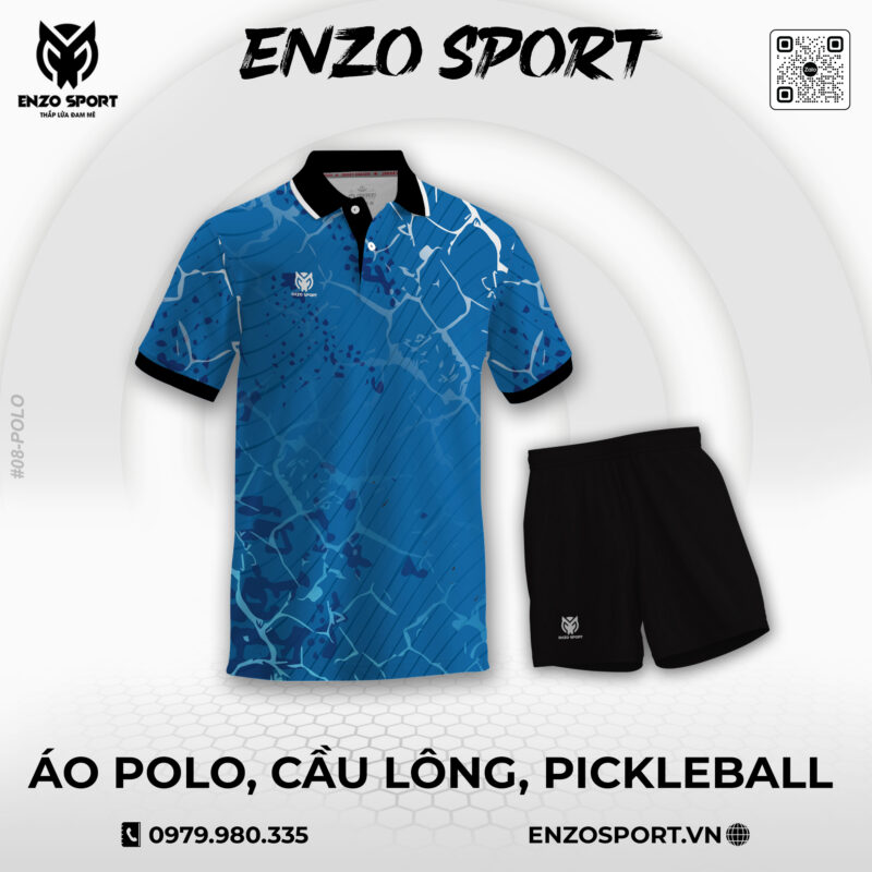 Áo Polo Thiết Kế ENO-POLO-08 Theo Yêu Cầu Cho Đội Nhóm