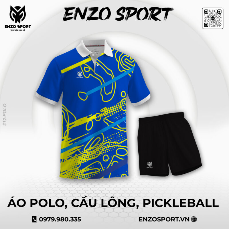 Áo Polo Thiết Kế ENO-POLO-12 Theo Yêu Cầu Cho Đội Nhóm