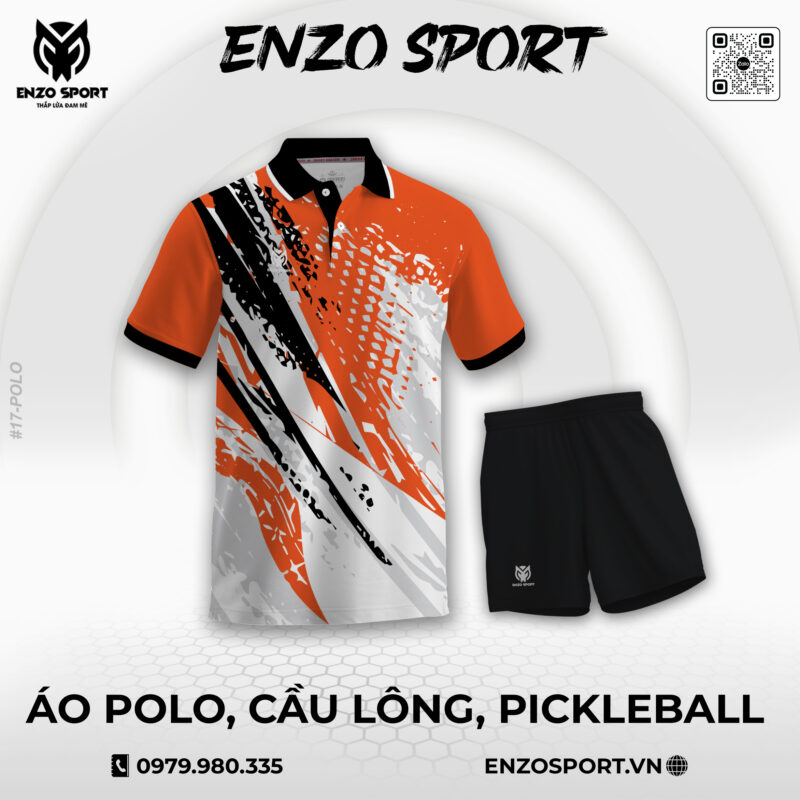 Áo Polo Thiết Kế ENO-POLO-17 Theo Yêu Cầu Cho Đội Nhóm