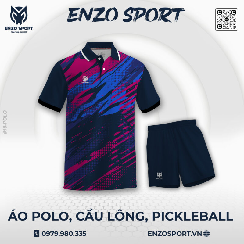 Áo Polo Thiết Kế ENO-POLO-18 Theo Yêu Cầu Cho Đội Nhóm