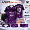 Áo Bóng Đá Không Logo ACTIVE màu tím