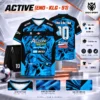 Áo Bóng Đá Không Logo ACTIVE màu xanh ya