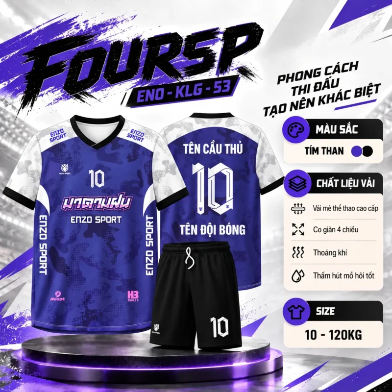 Áo Bóng Đá Không Logo FOURSP (6 Màu)