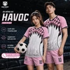 Áo bóng đá không logo HAVOC màu hồng