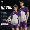 Áo bóng đá không logo HAVOC màu tím