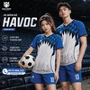 Áo bóng đá không logo HAVOC màu xanh dương