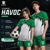 Áo bóng đá không logo HAVOC màu xanh lá