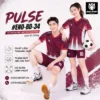 Áo bóng đá không logo PULSE màu đỏ đô