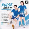 Áo bóng đá không logo PULSE màu xanh bích