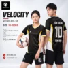 Áo bóng đá không logo VELOCITY màu đen