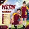 Áo bóng đá không logo VECTOR màu đỏ vàng