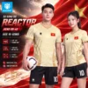Áo bóng đá không logo REACTOR màu kem
