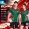 Áo bóng đá không logo REACTOR màu ve chai