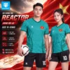 Áo bóng đá không logo REACTOR màu xanh ngọc