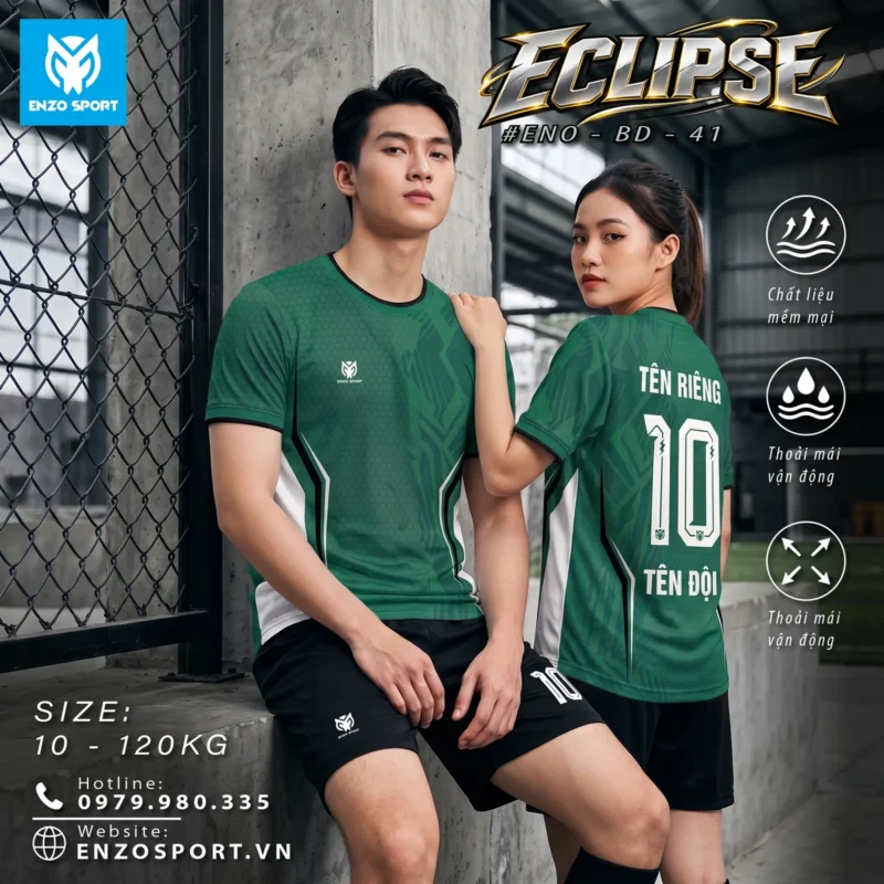 Áo bóng đá không logo ECLIPSE màu ve chai