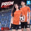 Áo bóng đá không logo PRISM màu cam