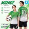 Áo bóng đá không logo MIRAGE màu xanh lá