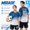 Áo bóng đá không logo MIRAGE màu xanh than