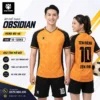 Áo bóng đá không logo OBSIDIAN màu cam