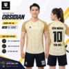 Áo bóng đá không logo OBSIDIAN màu kem