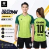 Áo bóng đá không logo OBSIDIAN màu xanh chuối