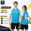 Áo bóng đá không logo OBSIDIAN màu xanh ya